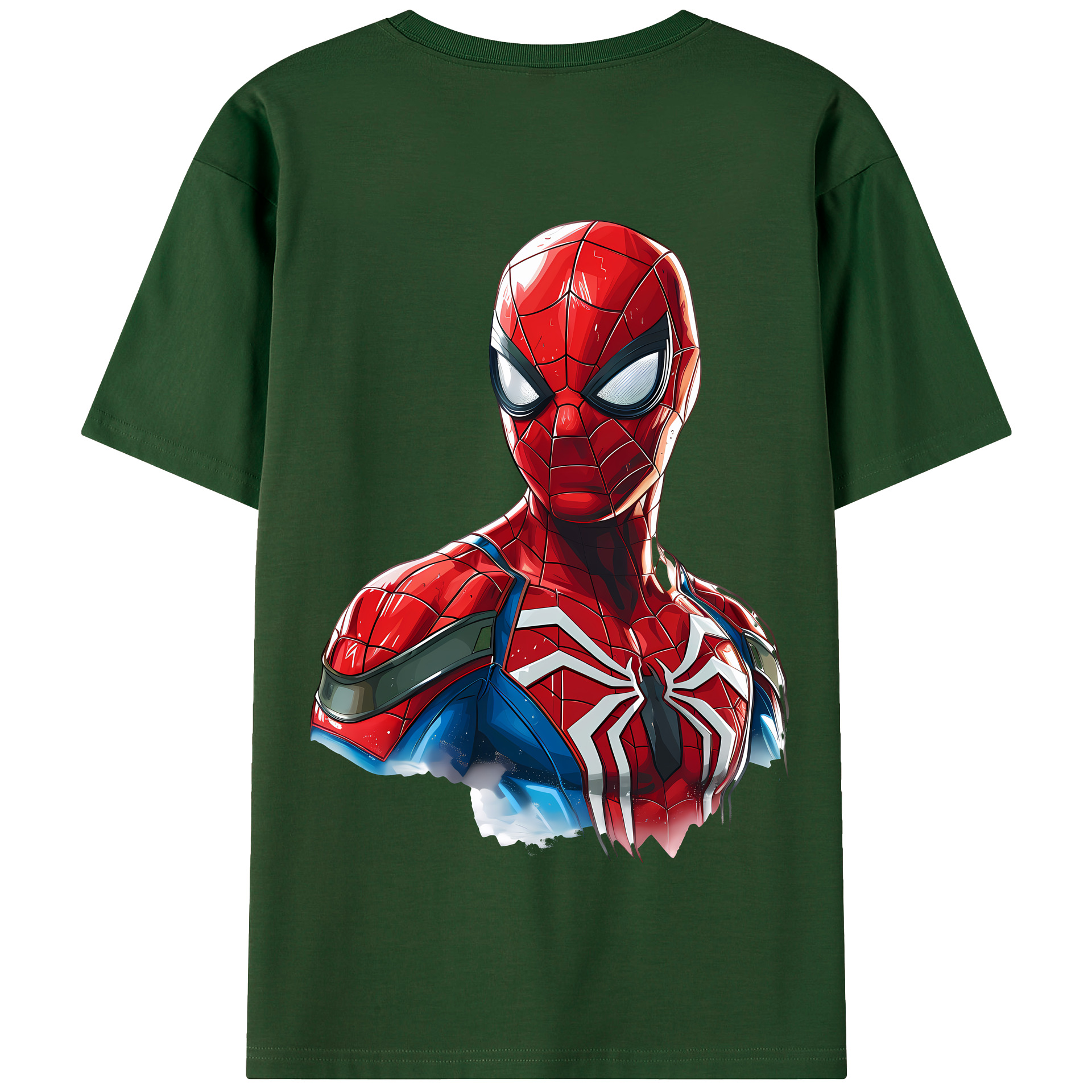 （画像用） Spider Man スパイダーマン 綿100％半袖Tシャツ（背面プリント）